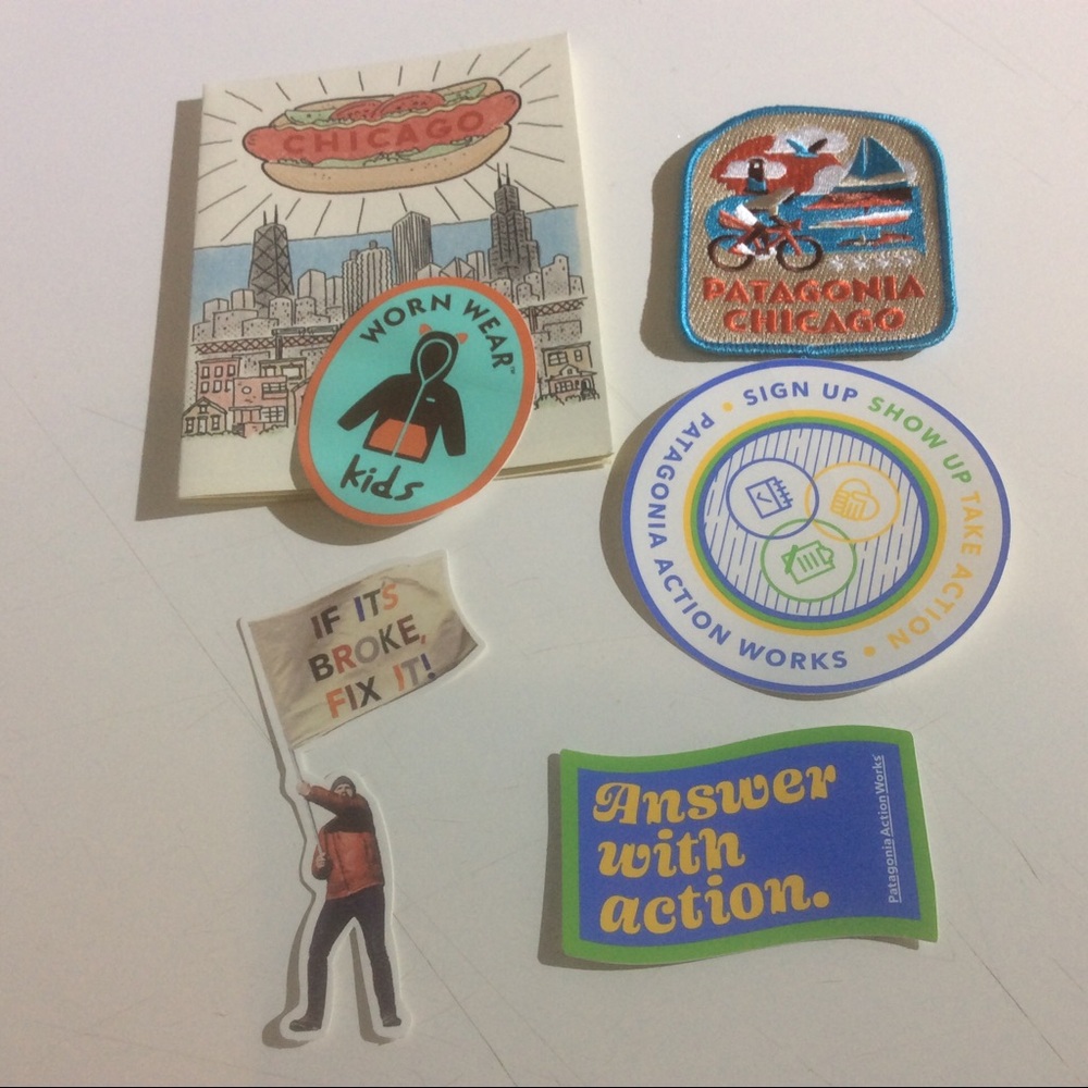 Patagonia Chicago Patch Iron-On Lakefront + Stickers Store Favorites Map